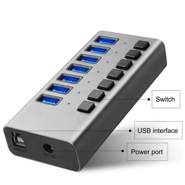 USB hub Acasis H707 на 7 портів USB 3.1