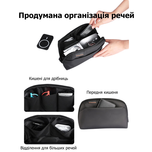 Сумка-несесер Mark Ryden MR3102 багатосекційна з блискавками YKK та захистом від вологи