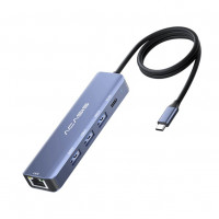 USB hub Acasis DS-7NV5 USB Type-C 5 in 1 з LAN портом