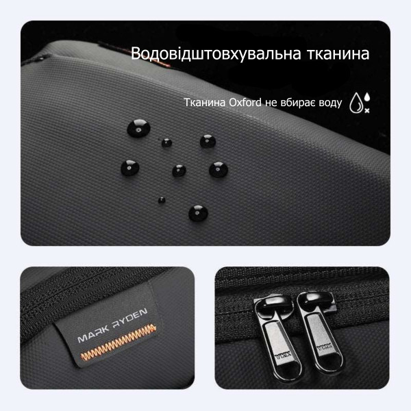Сумка-несесер Mark Ryden MR3102 багатосекційна з блискавками YKK та захистом від вологи