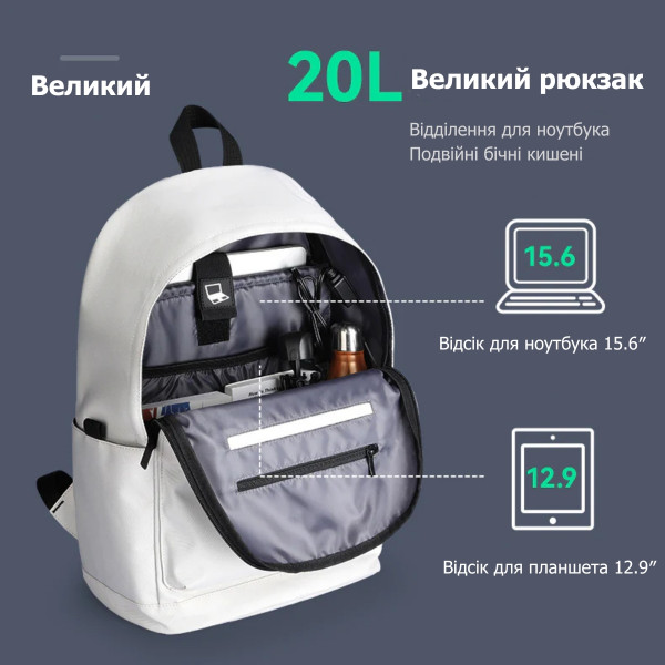 Рюкзак для ноутбука 15.6 дюймов Mark Ryden MR3606 с защитой от влаги и USB-портом