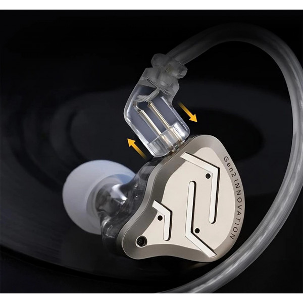 Вакуумные наушники KZ ZSN PRO 2 Hi-Fi гибридные с 2 драйверами и микрофоном