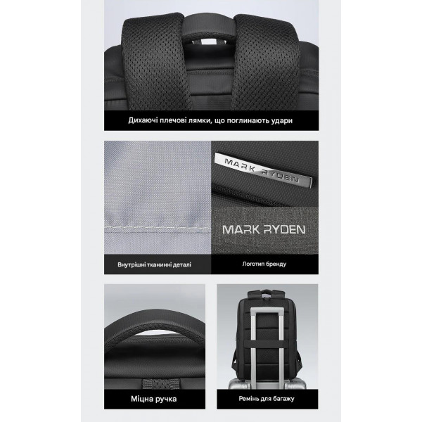 Дорожный рюкзак Mark Ryden MR2900JYKR для ноутбука 15.6 дюймовый с ортопедической спинкой