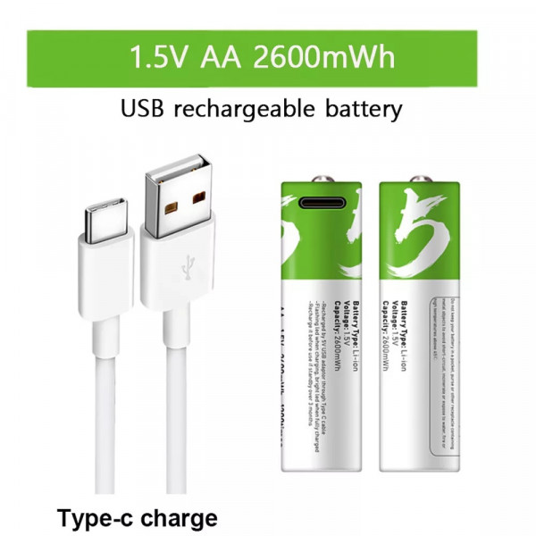 Аккумуляторные батареи АА Smartoools 4 шт. 1733 mah 1.5V с зарядкой Type-C