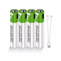 Комплект 4 шт. аккумуляторные батарейки Smartoools AAA 500 mah + зарядка Type-C