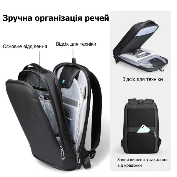 Рюкзак Mark Ryden MR9008 для ноутбука 15.6" з USB-портом та захистом від вологи