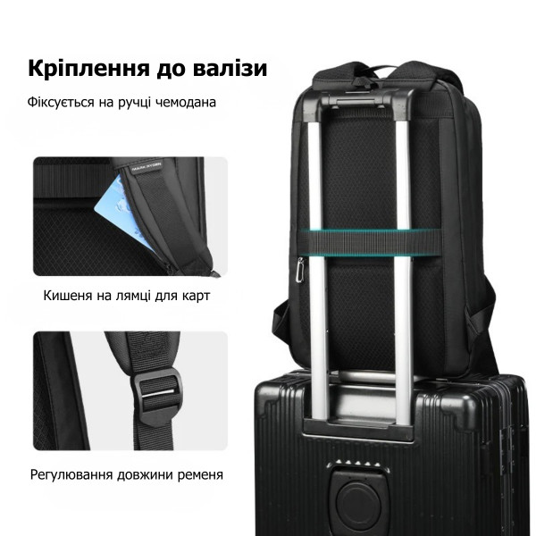 Рюкзак Mark Ryden MR9008 для ноутбука 15.6" з USB-портом та захистом від вологи