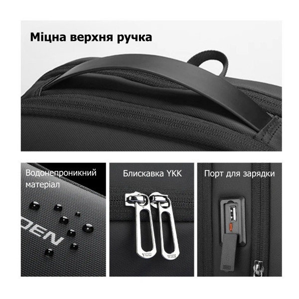 Рюкзак для ноутбука 15.6" Mark Ryden MR9008 з жорстким корпусом EVA та USB-портом