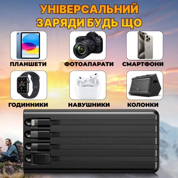 Повербанк Solar Energy 50000mah із сонячною панеллю