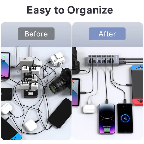 USB hub Acasis HB1602A Grey