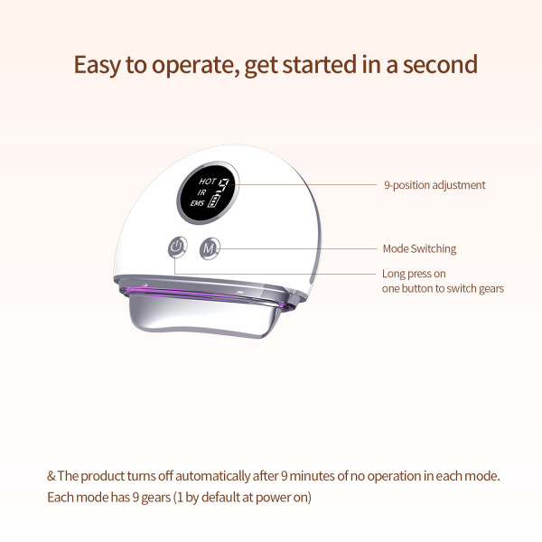 Мікрострумовий масажер для обличчя DYM039 з технологіями EMS, LED, вібрацією та тепловою терапією