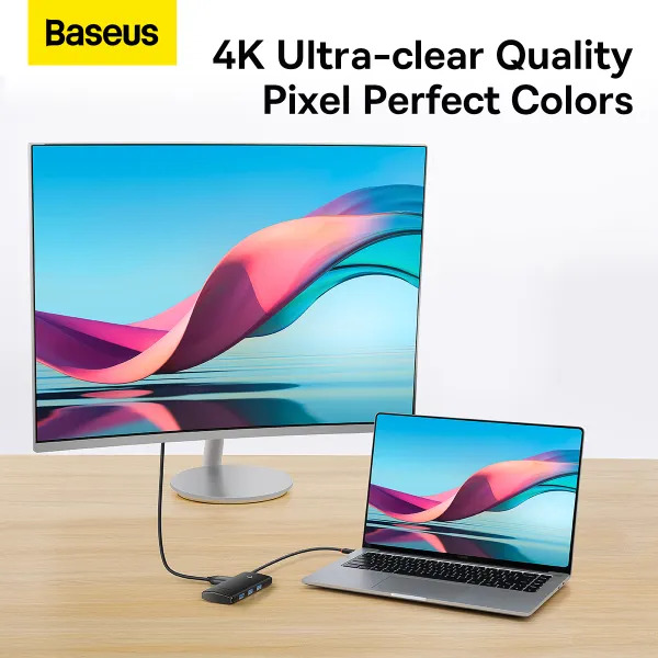 USB hub Baseus Lite Series 5in1 на 3 порти USB 3.0 та з HDMI-виходом
