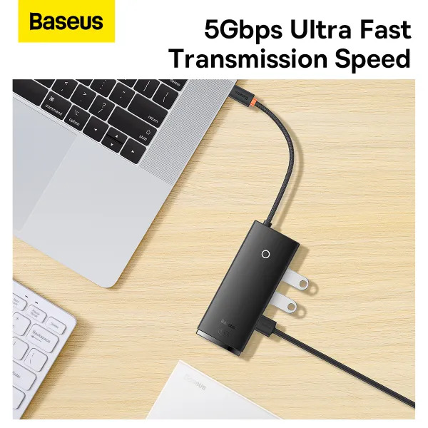 USB hub Baseus Lite Series 5in1 на 3 порти USB 3.0 та з HDMI-виходом