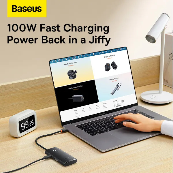 USB hub Baseus Lite Series 5in1 на 3 порти USB 3.0 та з HDMI-виходом
