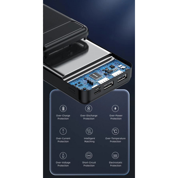 Повербанк Power Bank AWEI P5K Pro 10000 mAh Type-C зі швидкою зарядкою