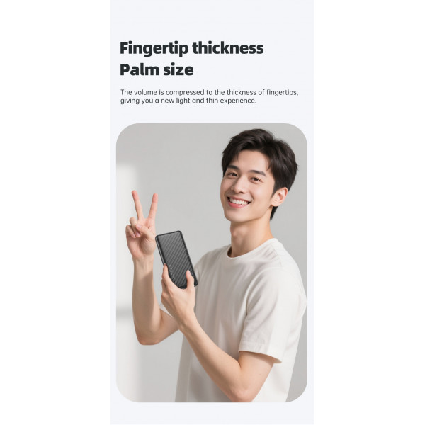 Повербанк Power Bank AWEI P5K Pro 10000 mAh Type-C зі швидкою зарядкою