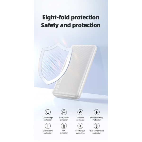 Повербанк Power Bank AWEI P5K Pro 10000 mAh Type-C зі швидкою зарядкою