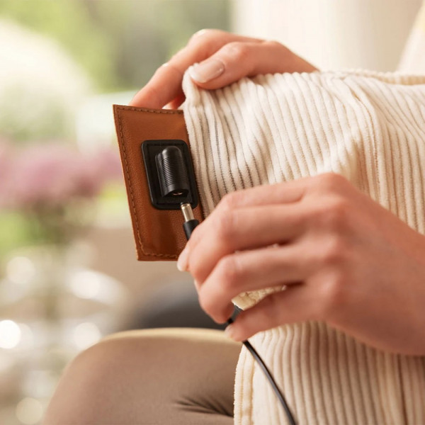 Акумуляторна електрогрілка-подушка BEURER HK 77 Heaty smokey-taupe, з пультом управління та 3 температурними рівнями