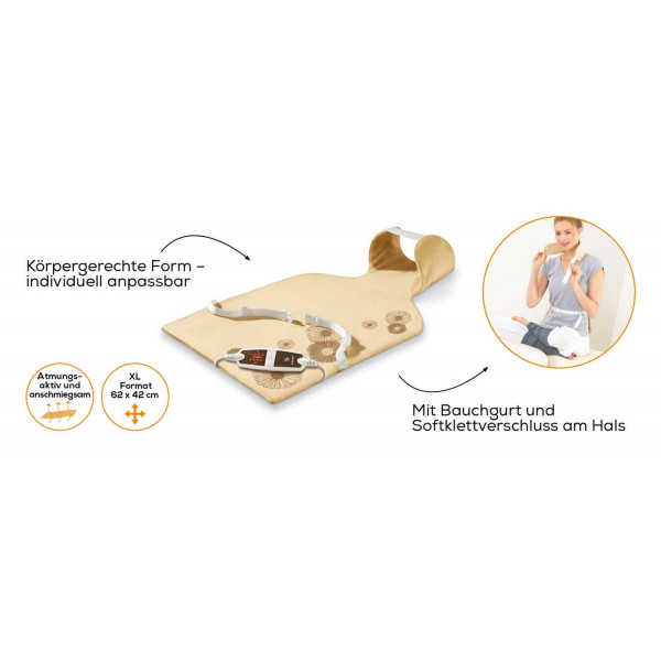 Анатомічна електрогрілка BEURER HK 58 для спини та шиї, з фіксацією