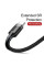Кабель Baseus Cafule USB-A → USB-C 1м с поддержкой быстрой зарядки QC3.0 3A (CATKLF-BG1)