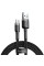 Кабель Baseus Cafule USB-A → USB-C 1м с поддержкой быстрой зарядки QC3.0 3A (CATKLF-BG1)