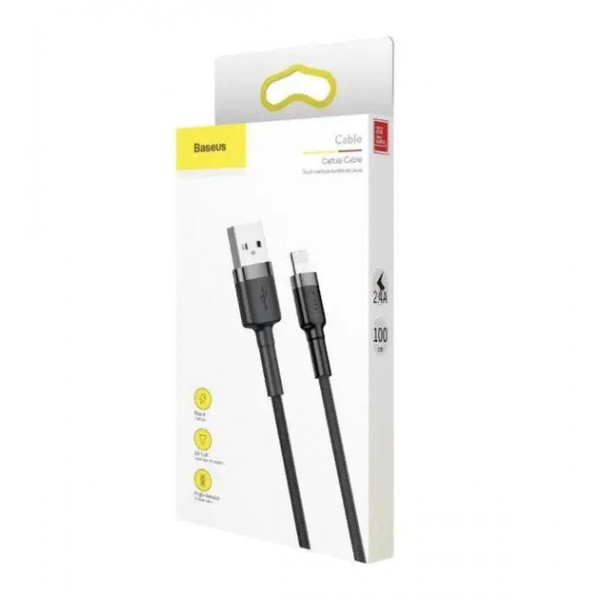 Кабель Baseus Cafule USB-A → Lightning 1 м с поддержкой быстрой зарядки 2.4A