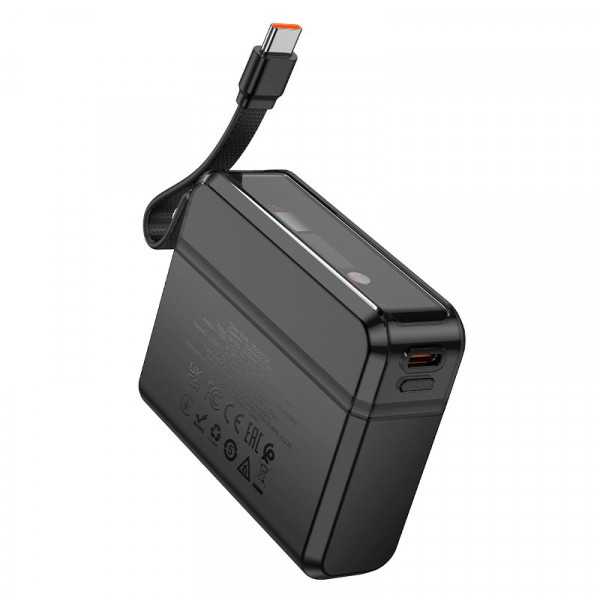 Павербанк HOCO Q38 Excellent PD 10000mAh 20W Lightning USB Type-C з двостороннім кабелем для швидкої зарядки