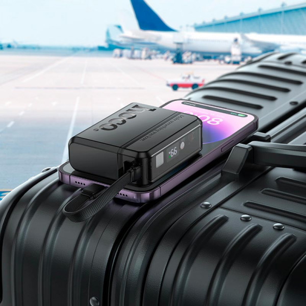 Павербанк HOCO Q38 Excellent PD 10000mAh 20W Lightning USB Type-C з двостороннім кабелем для швидкої зарядки