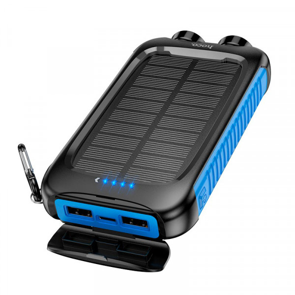 Павербанк HOCO SunPower DB51 8000mAh 2USB / Type-C з сонячною панеллю та ліхтариком