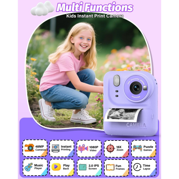 Детская камера мгновенной печати Instant Print Camera P89