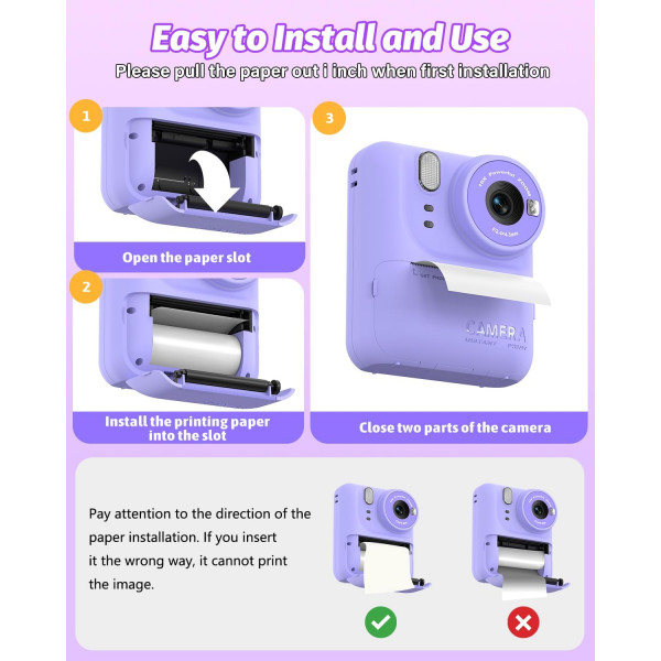 Детская камера мгновенной печати Instant Print Camera P89