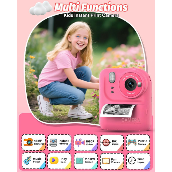 Детская камера мгновенной печати Instant Print Camera P89