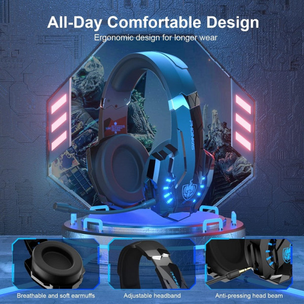 Беспроводные наушники Kotion Each G9000 MAX 5.8G с геймерской подсветкой Уценка