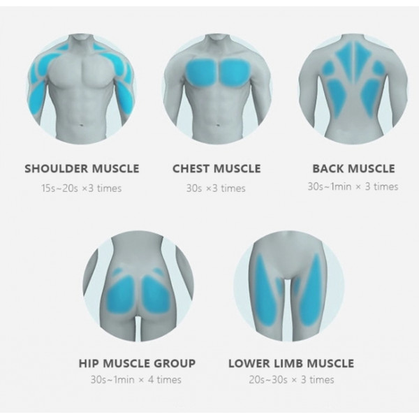 Перкуссионный массажный пистолет Lightsaber Booster U1 2500 мАч - массажер для тела и мышц с 6 насадками