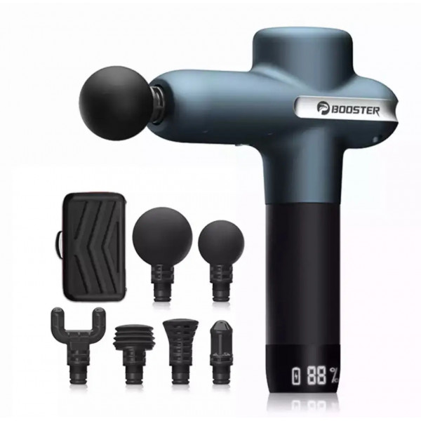 Перкуссионный массажный пистолет Lightsaber Booster U1 2500 мАч - массажер для тела и мышц с 6 насадками