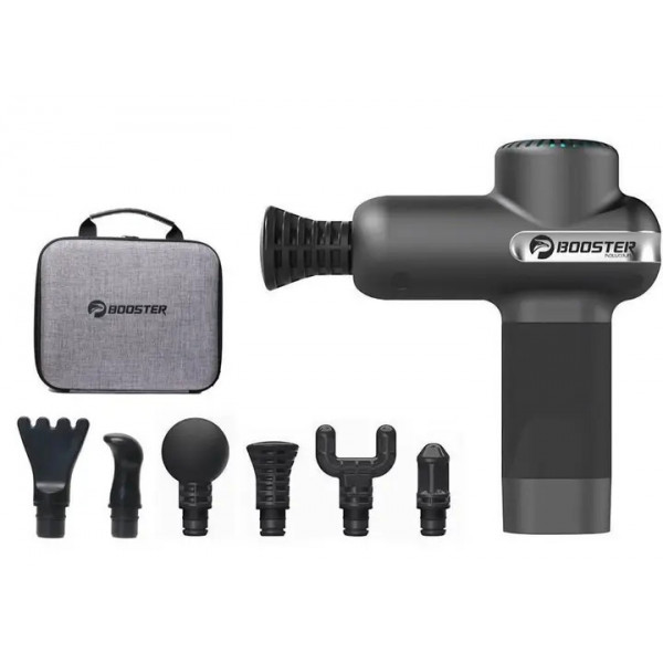 Перкуссионный массажный пистолет Booster Lightsaber Mini – компактный массажер с 6 насадками