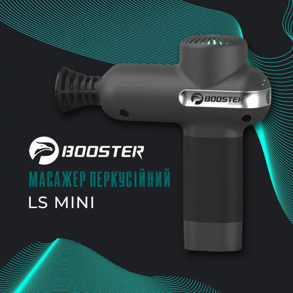 Перкуссионный массажный пистолет Booster Lightsaber Mini – компактный массажер с 6 насадками