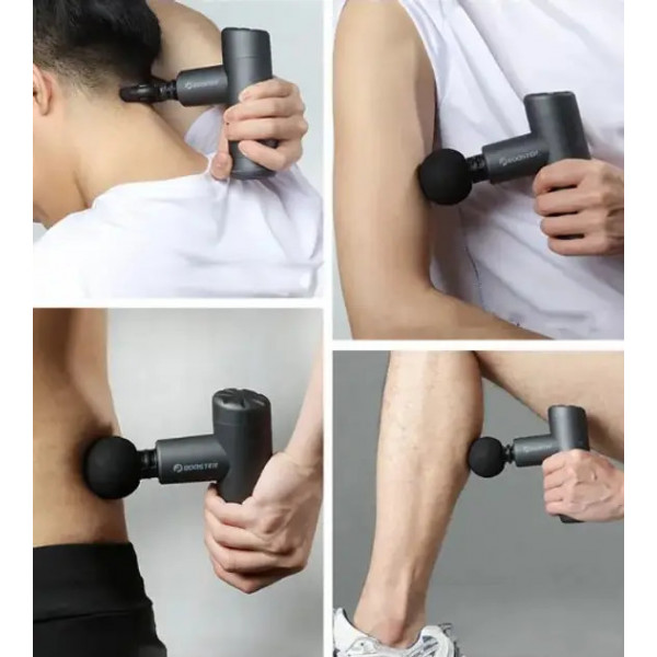 Перкуссионный массажный пистолет Booster Mini X 2500mAh с кейсом и 6 насадками