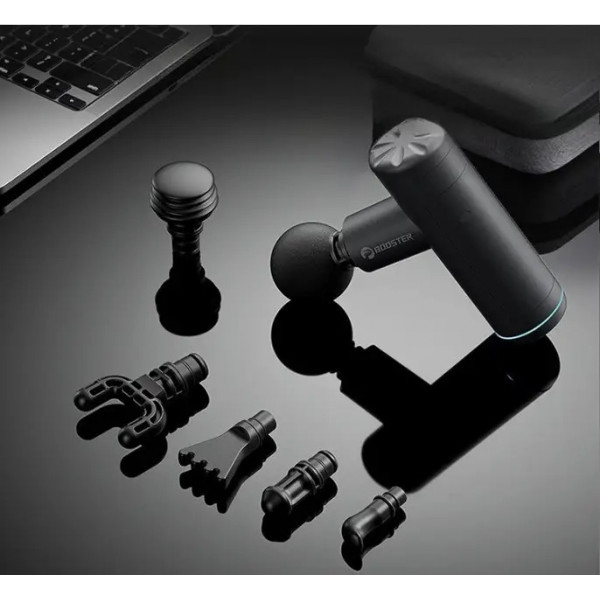 Перкуссионный массажный пистолет Booster Mini X 2500mAh с кейсом и 6 насадками