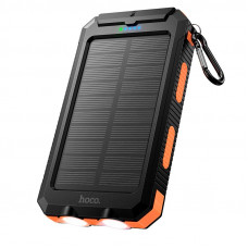 Павербанк HOCO J164 Platinum Solar 8000mAh 2USB/Type-C з сонячною панеллю та ліхтариком