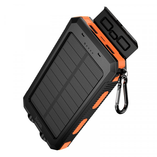 Павербанк HOCO J164 Platinum Solar 8000mAh 2USB/Type-C с солнечной панелью и фонариком