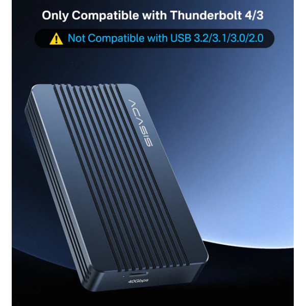 Внешний корпус Acasis TBU405Air для M.2 NVMe SSD, Thunderbolt 4/3/USB4, до 40 Гбит/с