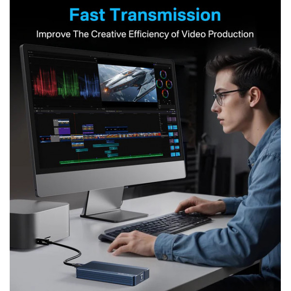 Внешний корпус Acasis TBU405Air для M.2 NVMe SSD, Thunderbolt 4/3/USB4, до 40 Гбит/с