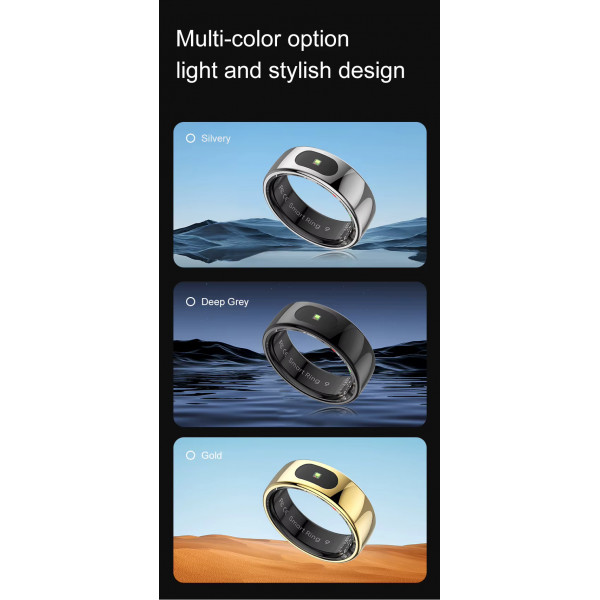 Смарт-кольцо R08 зарядным футляром, размер 7