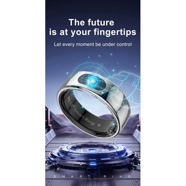 Смарт-кольцо R08 зарядным футляром, размер 7
