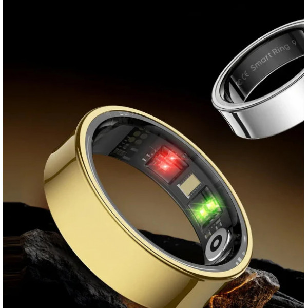 Смарт-кольцо R09 с зарядным футляром, размер 7 Gold
