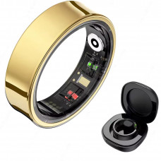 Смарт-кольцо R09 с зарядным футляром, размер 7 Gold