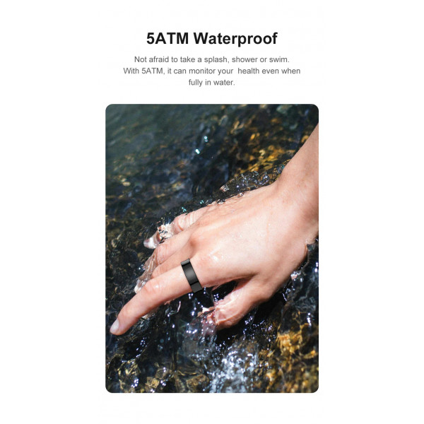 Смарт-кольцо R09 с зарядным футляром, размер 7 Gold