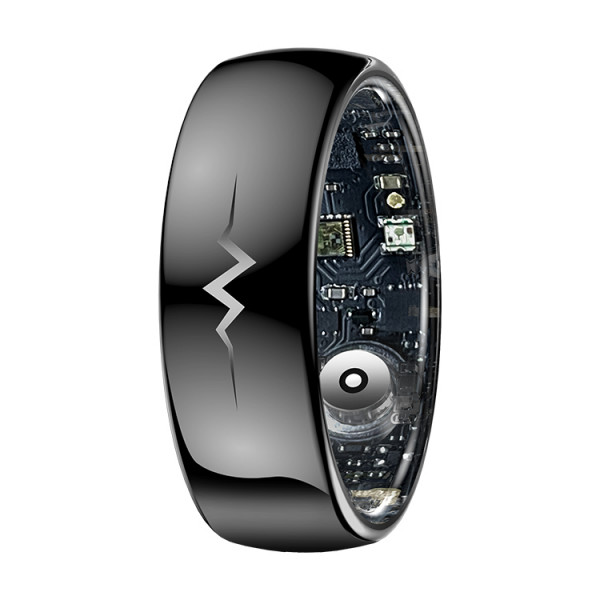 Смарт-кольцо Q520 с ЭКГ и зарядным футляром, размер 8