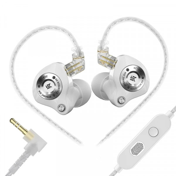 Вакуумні навушники KZ EDZ з мікрофоном 3.5 мм